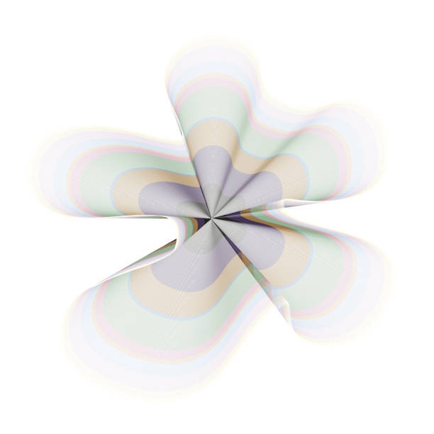 istock Geometric distortion abstract shapes. deformed sphere of wavy lines, flowing geometric shapes. Technology and science abstract illustration. Isometry. 1593666525