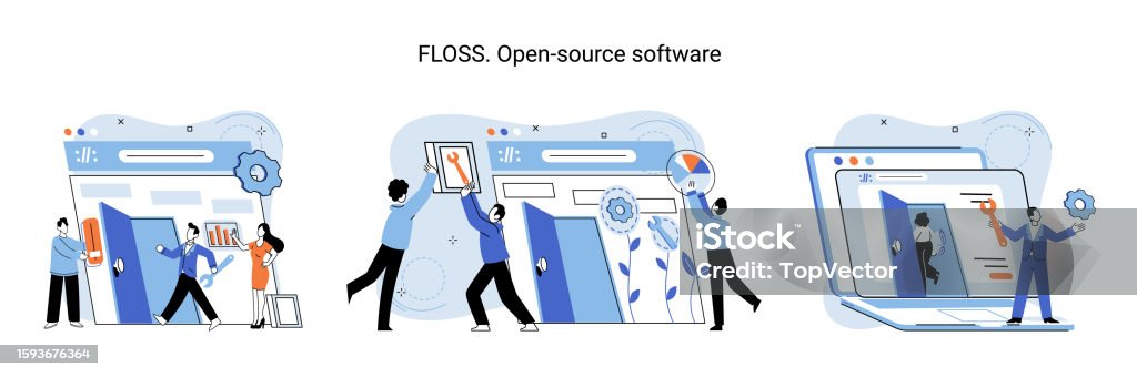 Floss Programm Floss Open Source Software Free Product Anyone Can Freely Redistribute ...