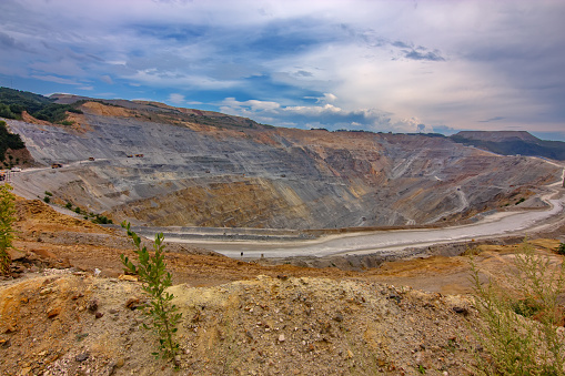 Open pit of the coopper mine in Serbia, Majdanpek