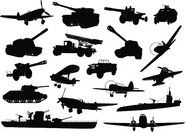 Vector illustration of Military