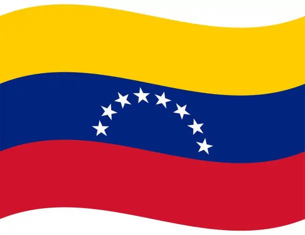 Vector illustration of Venezuela flag. Venezuela flag wave. Flag of Venezuela.