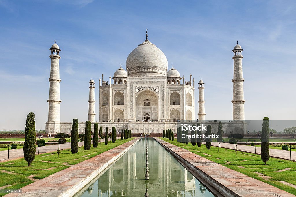Taj Mahal, o India - Foto de stock de Taj Mahal royalty-free