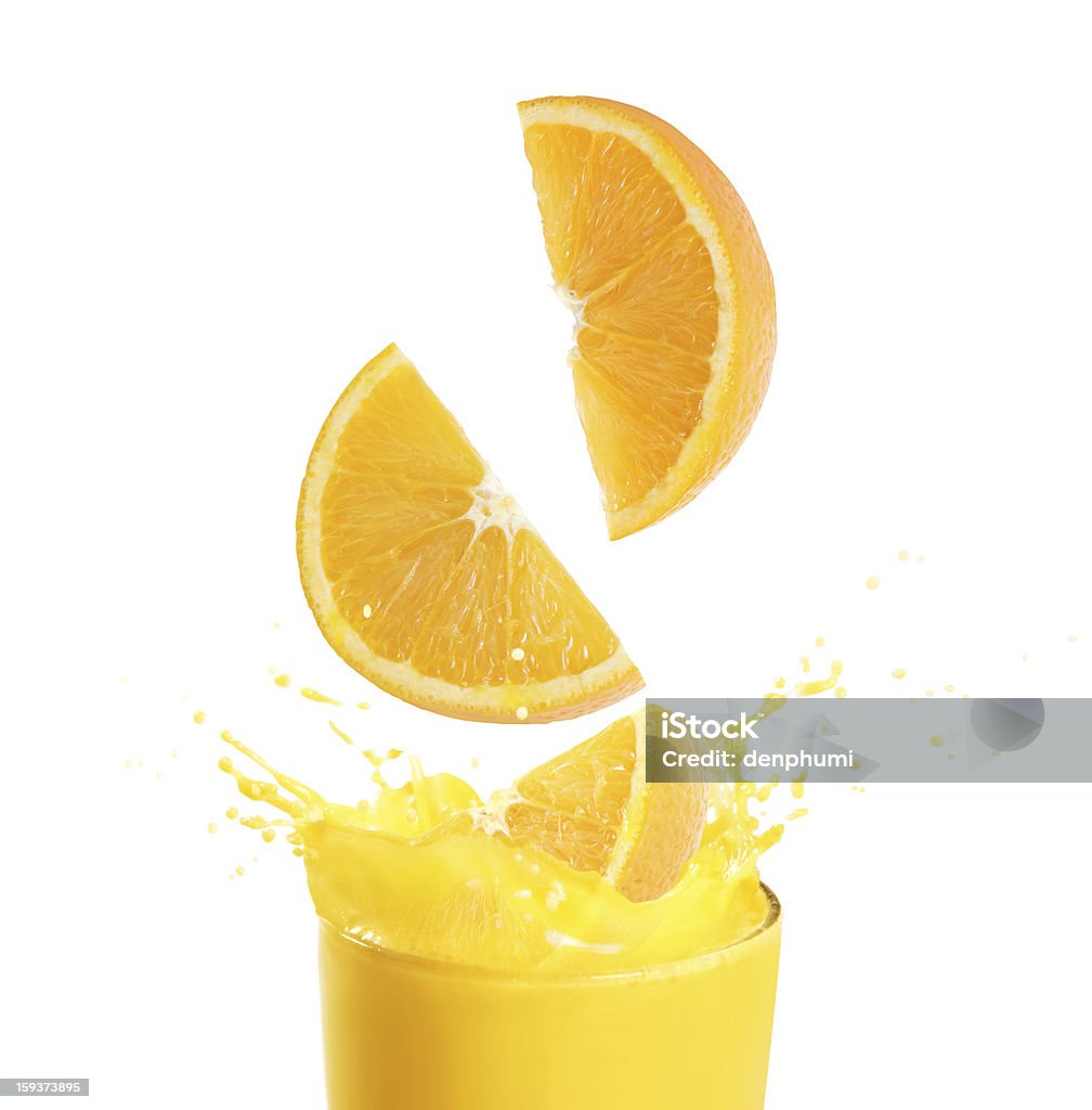 Апельсиновый сок и полоски - Стоковые фото Centerfield View роялти-фри