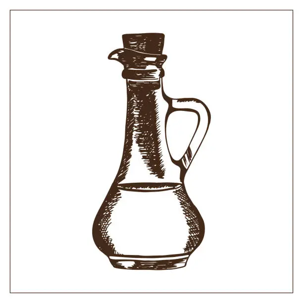 Vector illustration of Jar with liquid inside