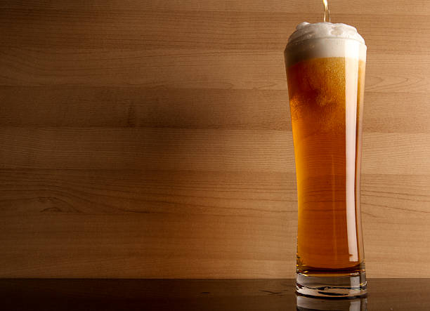 Glass with beer stock photo