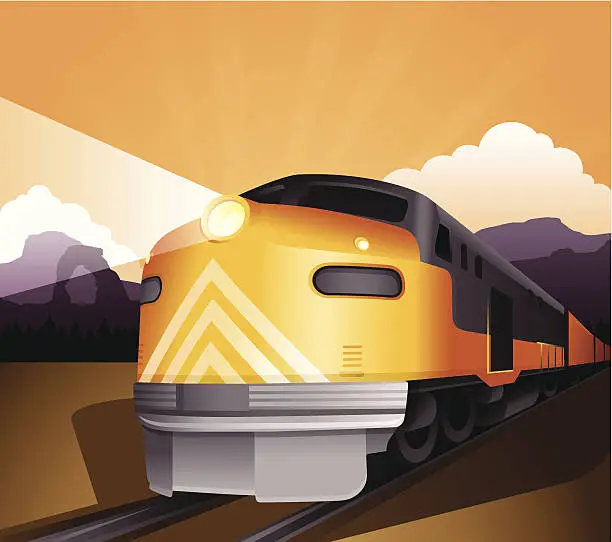 Vector illustration of Railroad Train