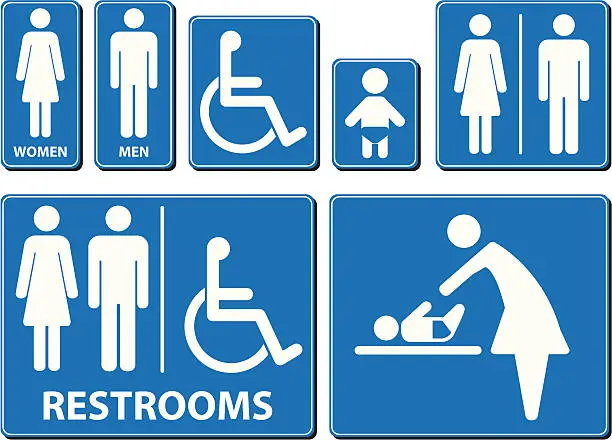 Vector illustration of Illustration toilette sign