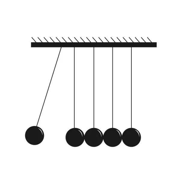 Vector illustration of Newton's pendulum