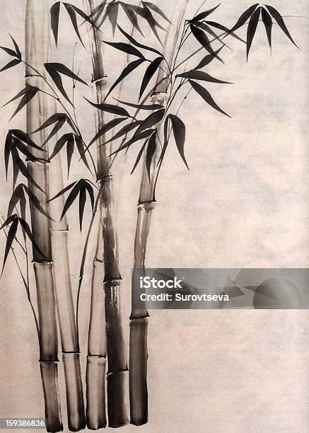 Dipinto Ad Acquerello Di Bambù - Immagini vettoriali stock e altre immagini di Acquerello - Acquerello, Albero, Arte