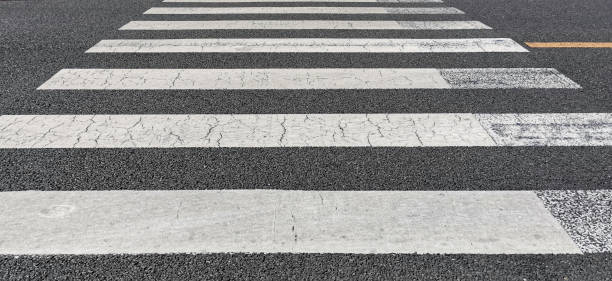 istock Ordinary crosswalks at intersections in Japan 1593908027