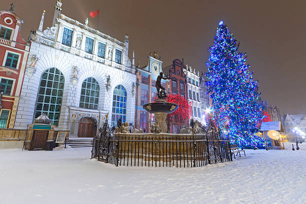 istock Old town of Gdansk with Christmas tree 159392845