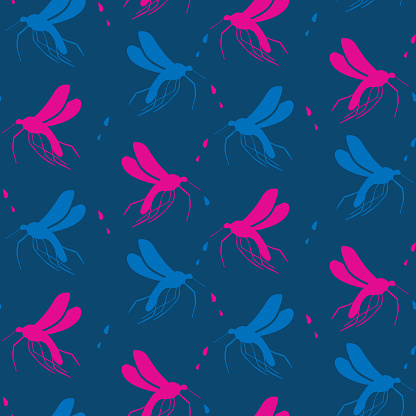 Bold Insects Vector Minimalistic Bold Insects Seamless Pattern Stock Illustration ...