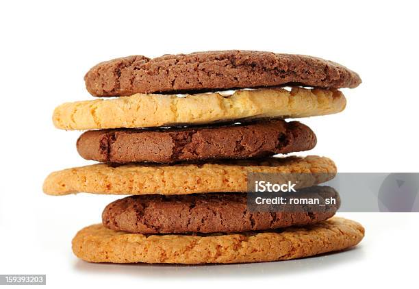 Foto de Cookies De Aveia e mais fotos de stock de Alimentação Não-saudável - Alimentação Não-saudável, Amontoamento, Assado no Forno