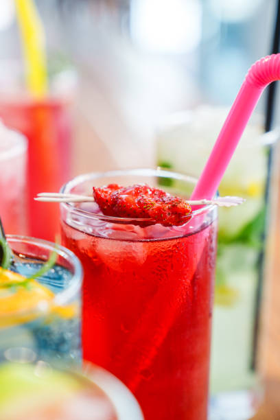 istock Strawberry Cocktail Cold Drink Close ups 1593934018