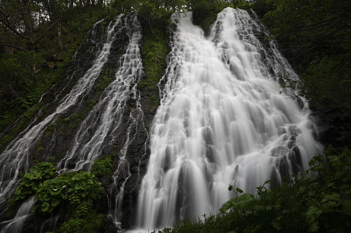 View of the Oshinkoshin Falls. Shiretoko Peninsula. Hokkaido. Japan