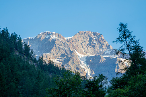 The peak Punta Gnifetti or Signalkuppe - Valsesia valley.