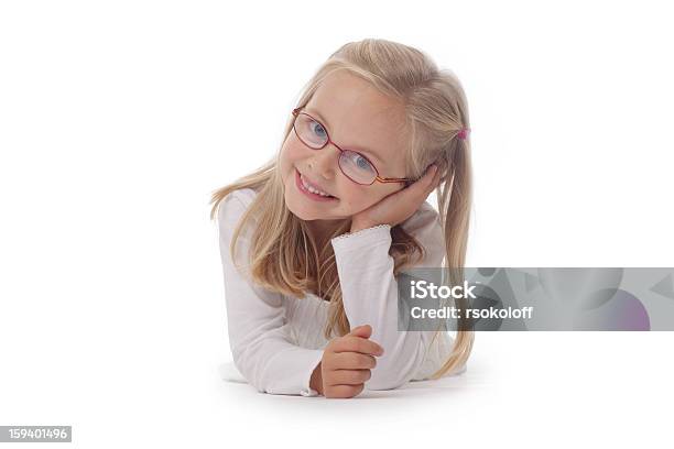 Bambina Indossa Occhiali Da Vista - Fotografie stock e altre immagini di Bambine femmine - Bambine femmine, Capelli biondi, Occhiali da vista