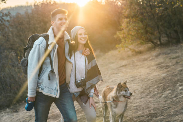 istock Pleasant company while walking the dog 1594048375