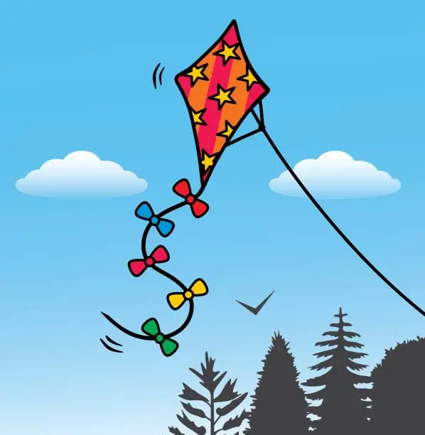 Vector illustration of kite
