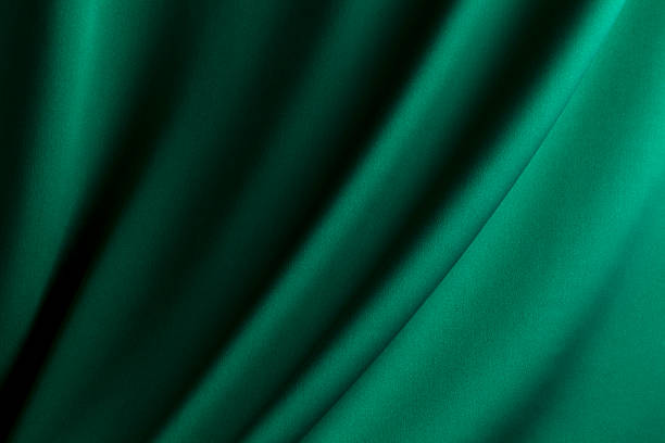 Green silk stock photo