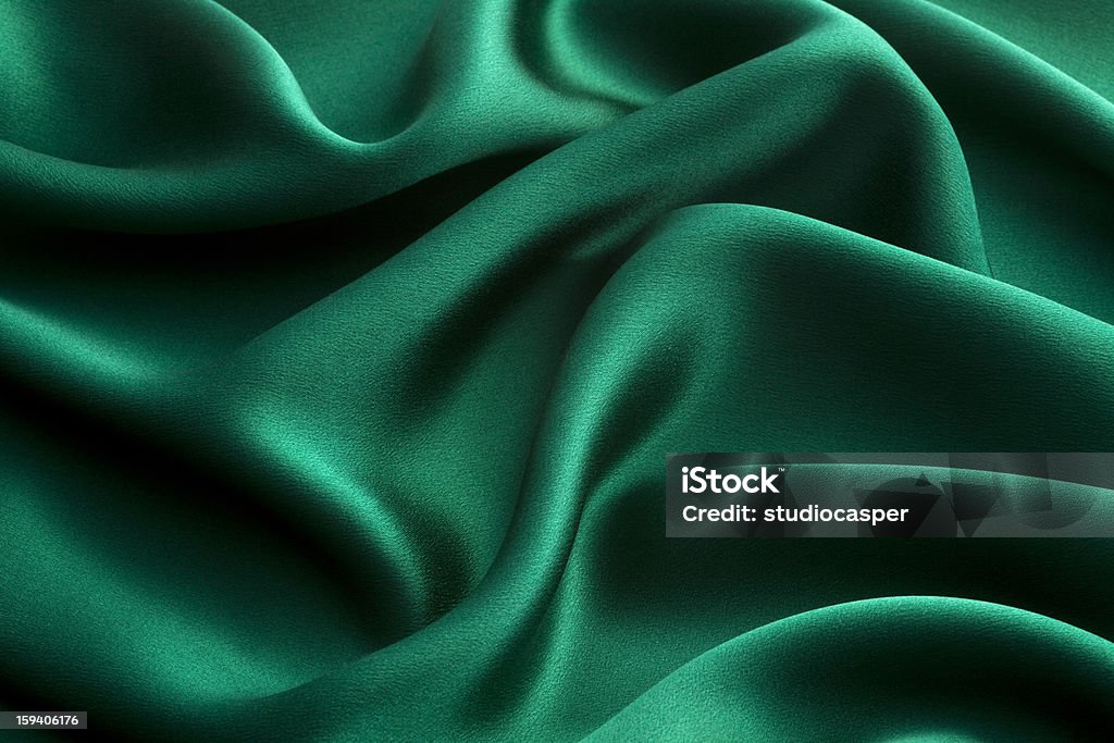 グリーンシルク（クローズアップ） - 布のロイヤリティフリーストックフォト