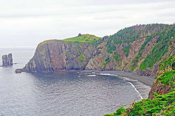 istock Coastal Cliffs on a foggy day 159406302