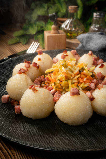 istock Meat stuffed potato dumplings. 1594090658