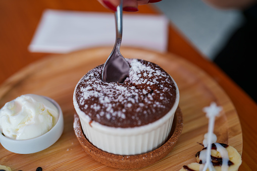 Chocolate soufflé.