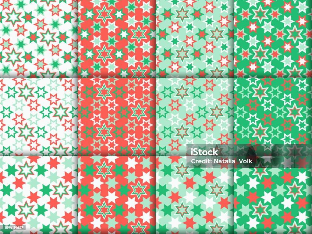 Star Pattern Colour In Color Stars Pattern2 Stock Illustration - Download Image Now - Abstract ...