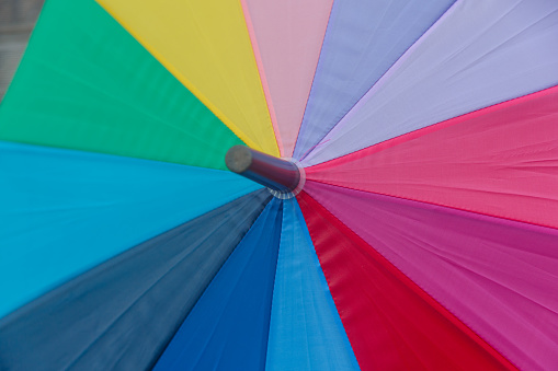 rainbow colored umbrella