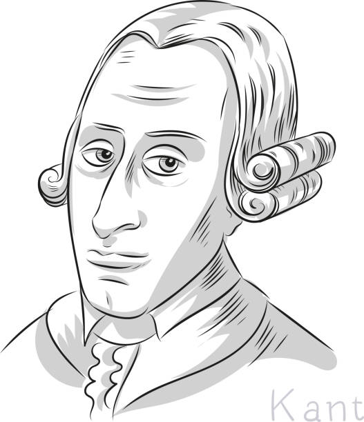 Immanuel Kant. German philosopher. vector illustration Immanuel Kant. German philosopher. vector illustration immanuel stock illustrations