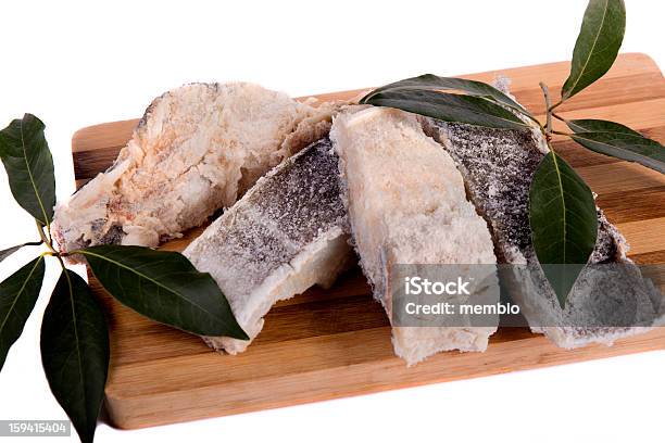 Slices Of Salted Cod Stock Photo - Download Image Now - Cod, Salt - Seasoning, Bay Tree