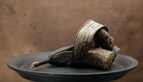 istock Brown rotten banana. 1594159992
