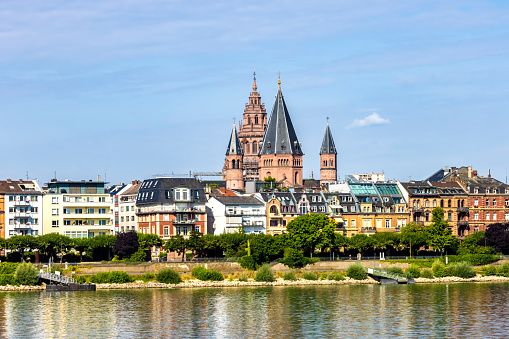 Cityscape of Mainz with Mainz Cathedral