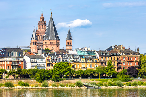 Cityscape of Mainz with Mainz Cathedral