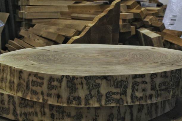 Close-up of wooden planks at lumber warehouse. Storage shelves with panel in lumberyard. Background of boards on shop. Processed timber blocks products in market. Raw wood drying in carpenter workshop Close-up of wooden planks at lumber warehouse. Storage shelves with panel in lumberyard. Background of boards on shop. Processed timber blocks products in market. Raw wood drying in carpenter workshop lumber industry timber lumberyard industry stock pictures, royalty-free photos & images