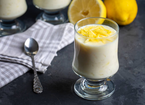 istock Traditional Delicious Turkish dessert; Lemon rice pudding (Turkish name; Limonlu Sutlac) 1594203661