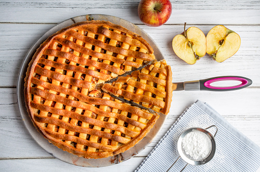 Homemade Organic Apple Pie Dessert Ready To Eat