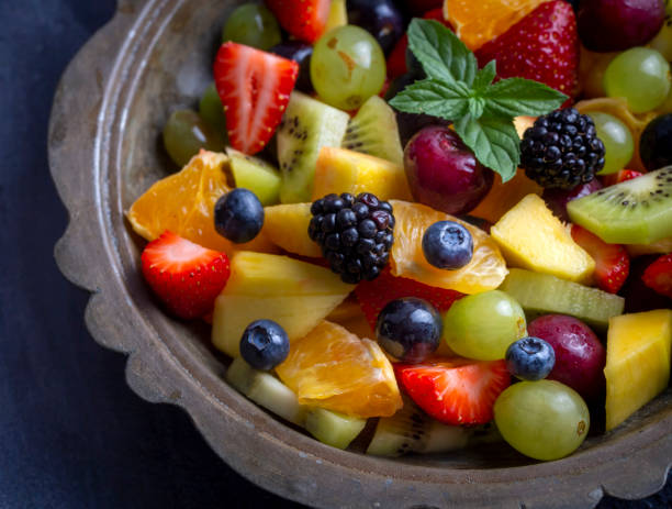istock Fruit salad made from summer fruits 1594227085