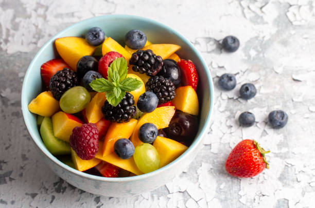 Fruit salad made from summer fruits