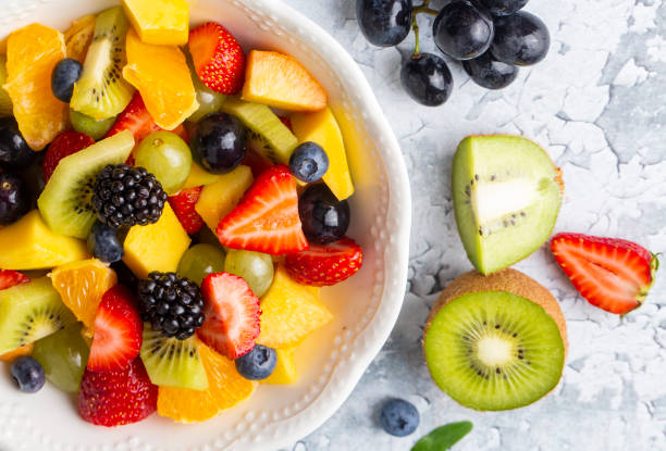 istock Fruit salad made from summer fruits 1594230233