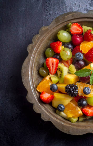 istock Fruit salad made from summer fruits 1594231304