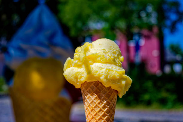 istock Waffle with a scoop of ice cream. 1594258205