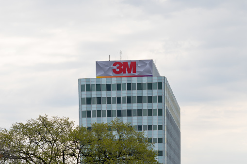 Saint Paul, MN, USA - May 5, 2023: 3M headquarters in Saint Paul, MN, USA. 3M is an American multinational conglomerate.