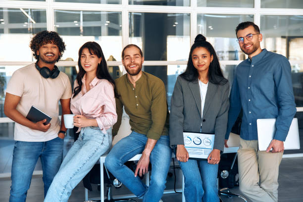 istock Successful hipster team in coworking. Freelancers. 1594317746