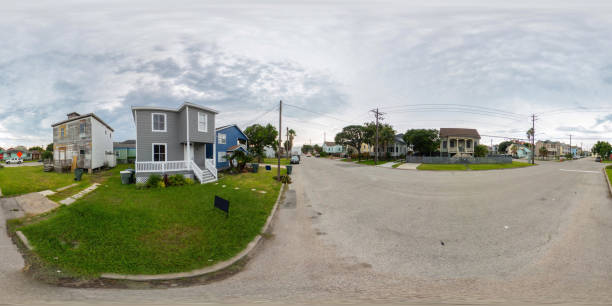 istock 360 equirectangular photo residential homes on Galveston Island Texas 1594322568