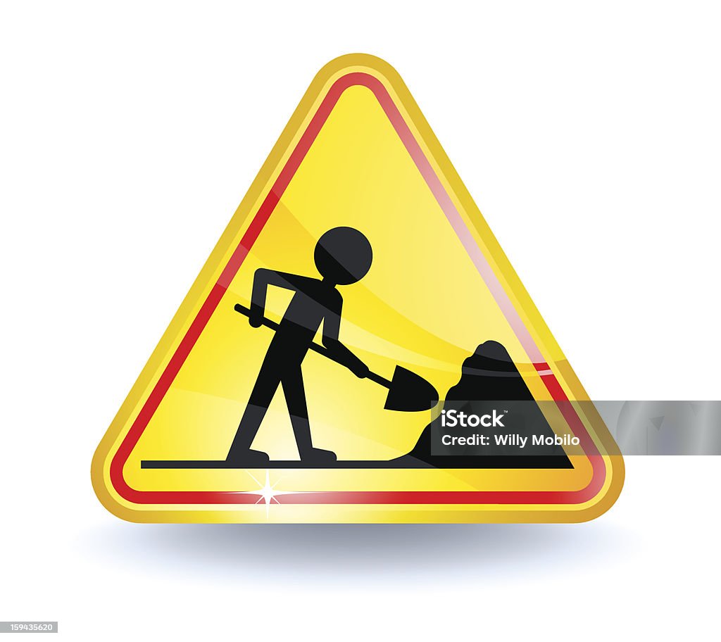 En cours de construction - clipart vectoriel de Chantier de construction libre de droits