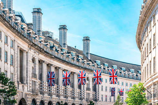 London architecture: union jack flags
