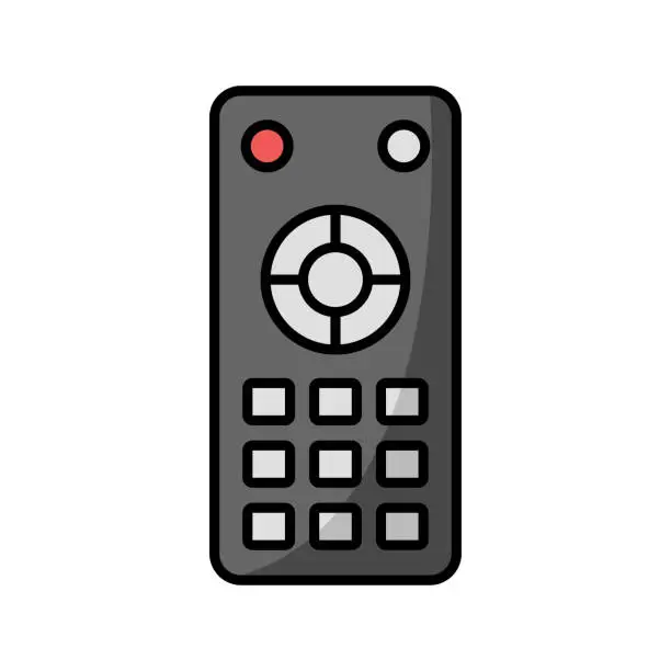 Vector illustration of remote control icon vector design template in white background