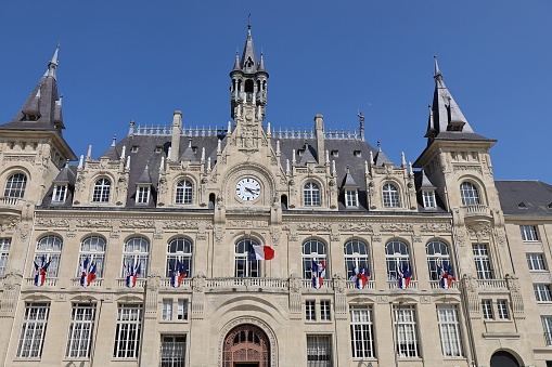 The town hall, view from the outside, city of Charleville Mezieres, Ardennes department, France